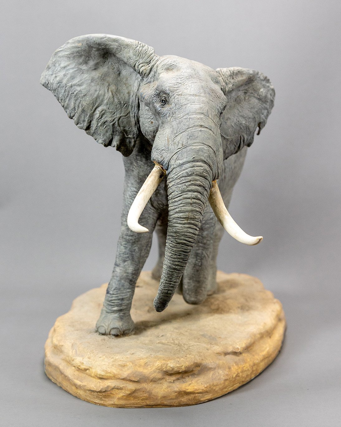 African Elephant, sculpture by Charlie McGrady, view 4