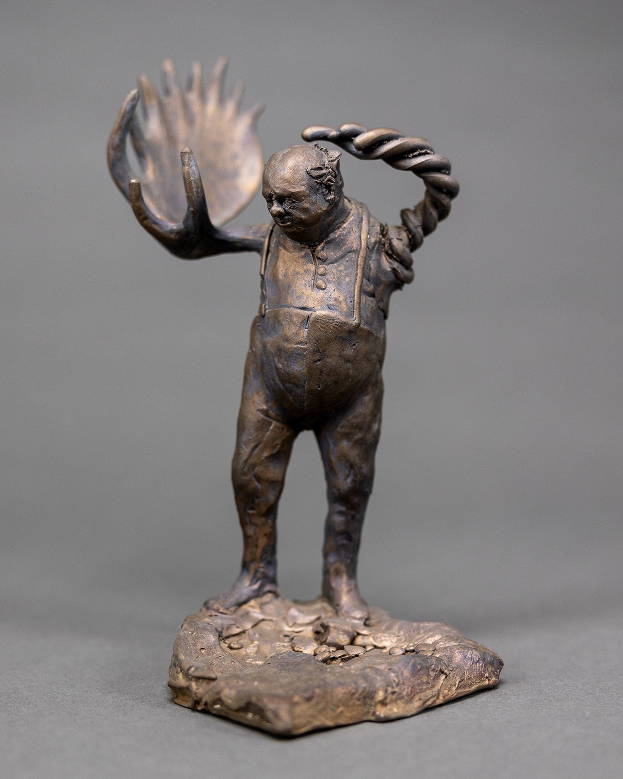 Reaching Man, sculpture by Charlie McGrady, view 4