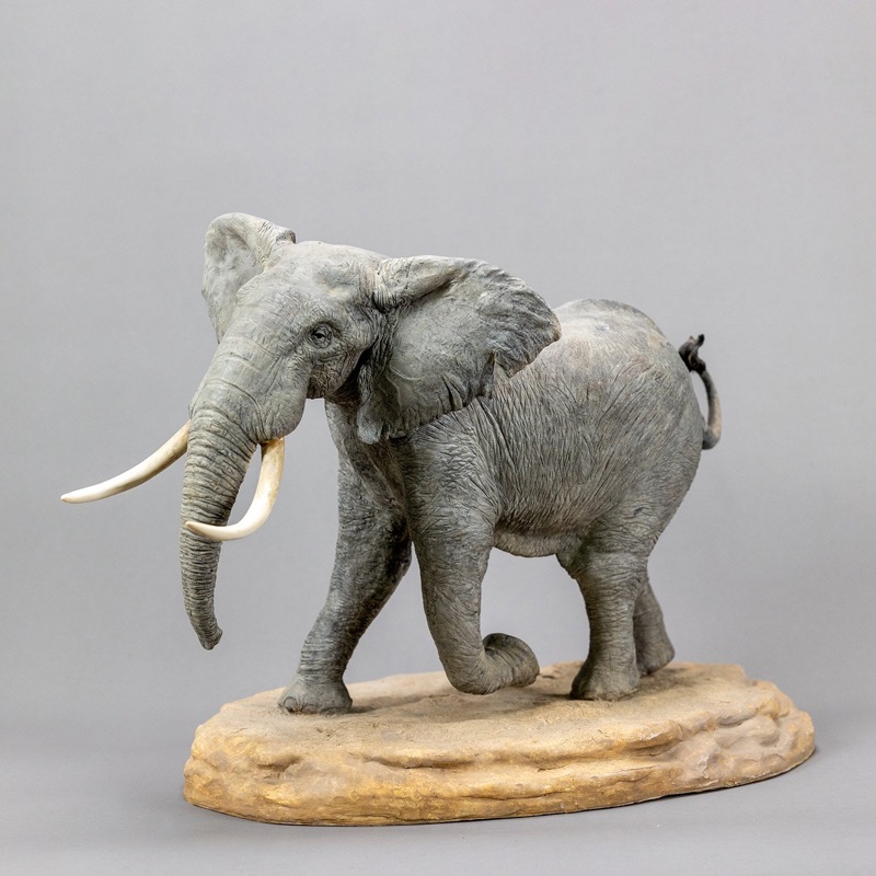 African Elephant, sculpture by Charlie McGrady