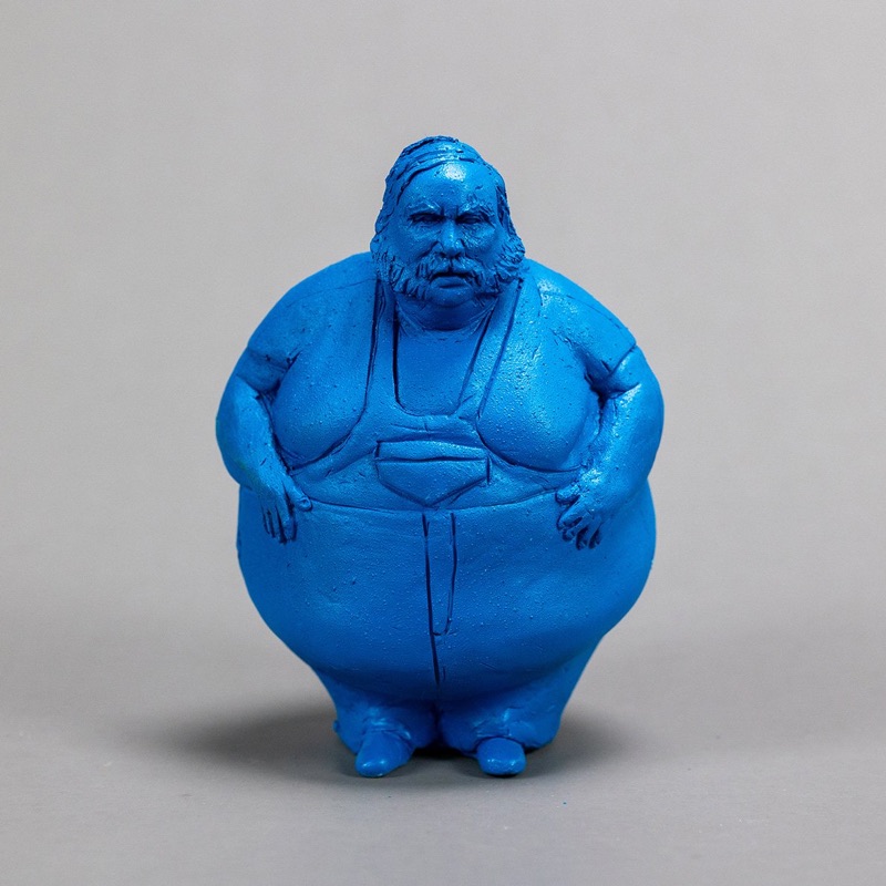 Blue Figure II, sculpture by Charlie McGrady