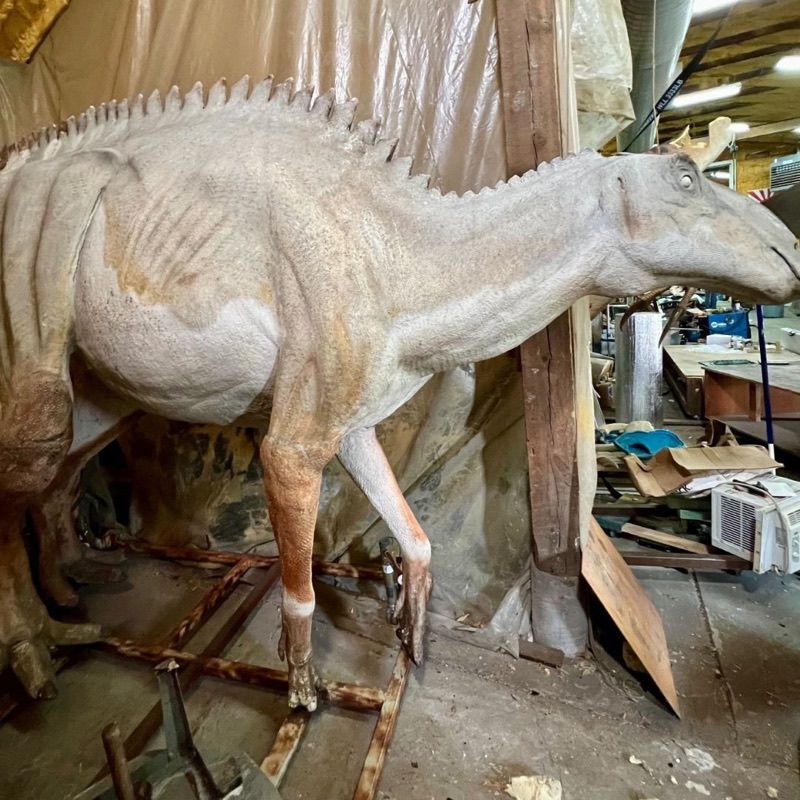 Hadrosaur, sculpture by Charlie McGrady