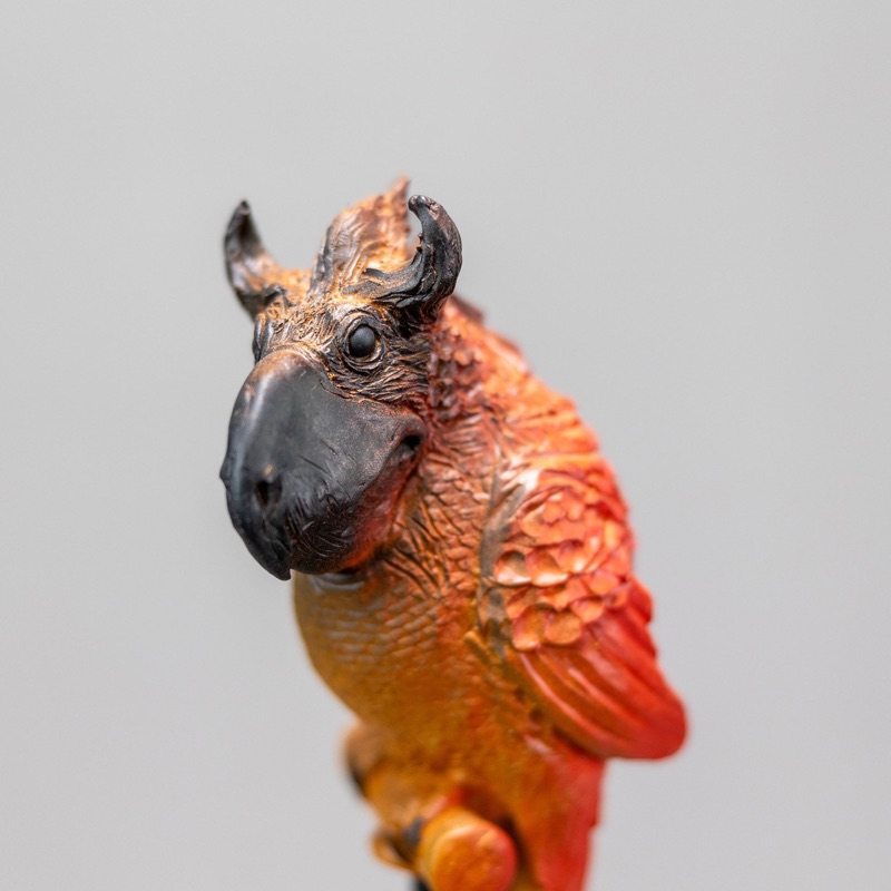 Horned Parrot I, sculpture by Charlie McGrady